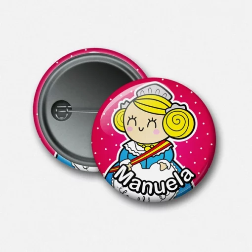 Chapa con alfiler personalizada fallera tierna