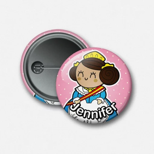 Chapa con alfiler personalizada fallera tierna