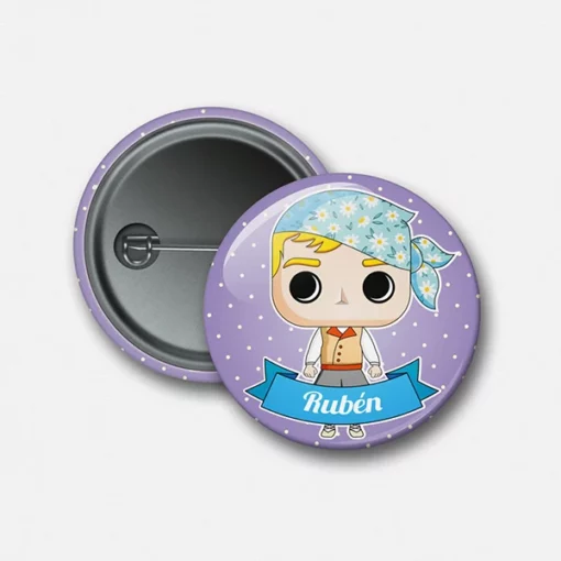 Chapa con alfiler personalizada fallero funko pop