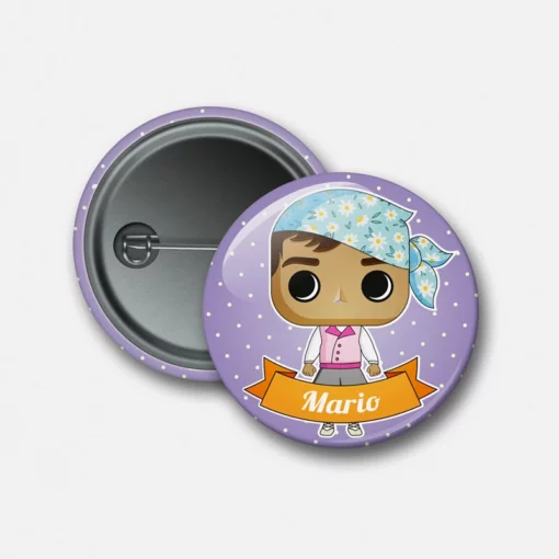Chapa con alfiler personalizada fallero funko pop