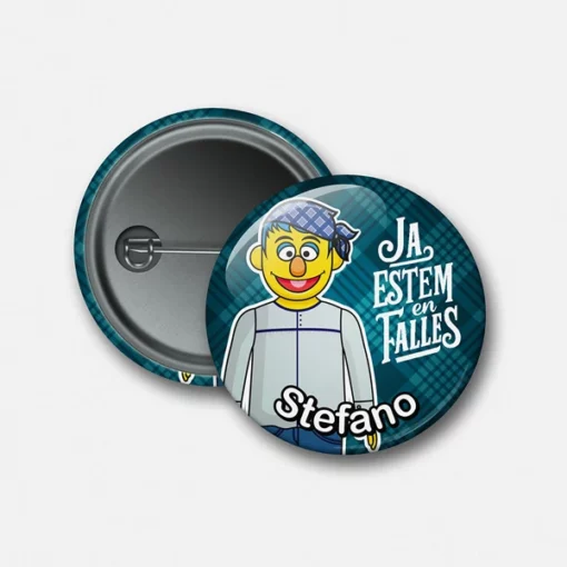 Chapa con alfiler personalizada fallero muppet