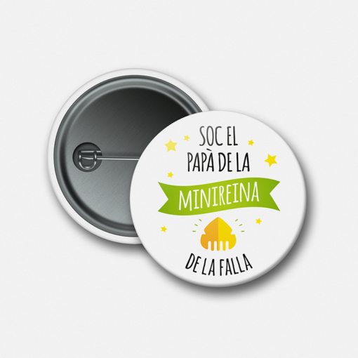 chapa con alfiler personalizada fallas