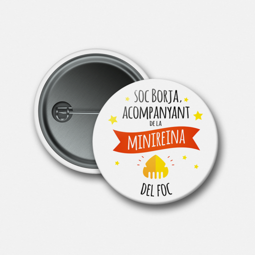 chapa con alfiler personalizada fallas