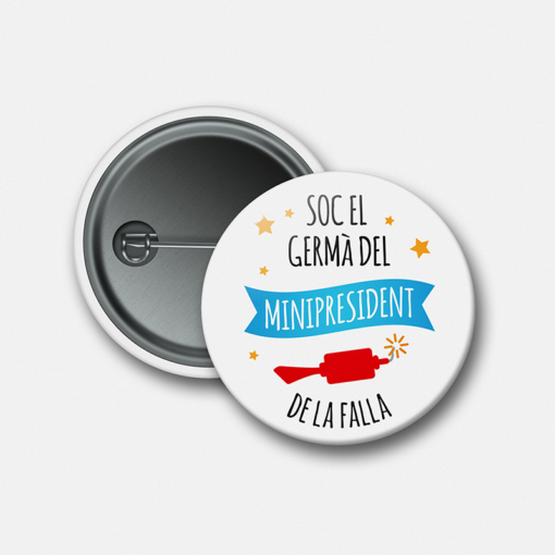 chapa con alfiler personalizada fallas